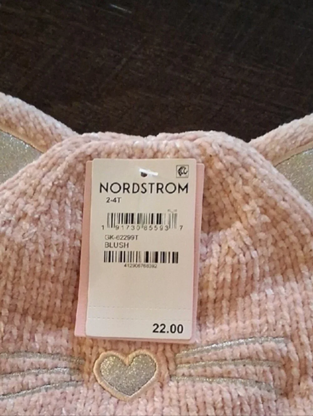 Nordstrom Kids Pink Cat & Cream Unicorn Plush Earflap Hats